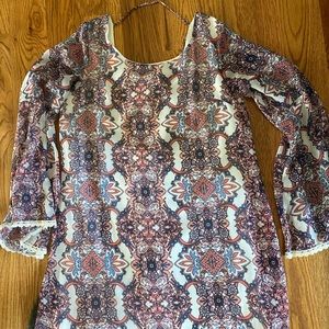 Long Sleeve patterned Dress